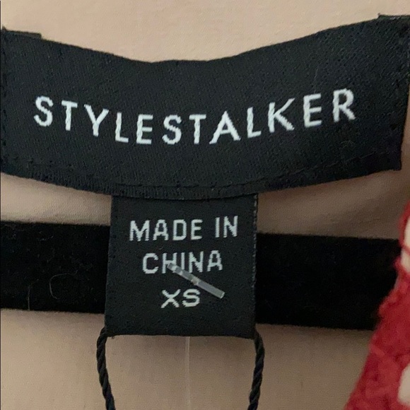 STYLESTALKER XS Red Lace Long Sleeve Dress NWT - Picture 3 of 4